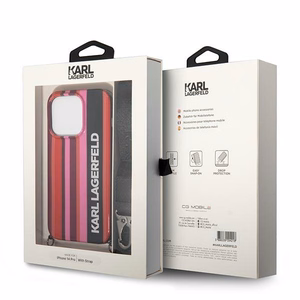 Karl Lagerfeld KLHCP14XSTSTP iPhone 14 Pro Max 6.7 "hardcase roosa / roosa Color Stripes Strap