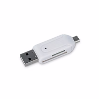 Forever microSD / SD card reader USB + microUSB valge OTG