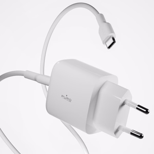 Puro PROLITE 25W USB-A / USB-C wall laadija + USB-C - USB-C kaabel 1.2m - valge