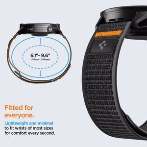Spigen Athlex Airna Garmin Quick Release 22 mm rihm, must ja oranž