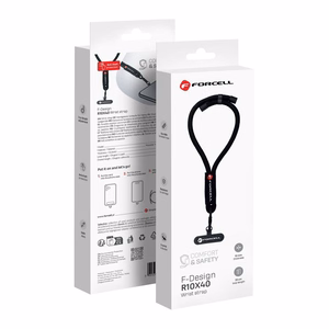 FORCELL F-DESIGN R10X40 wrist phone lanyard with adjustable length (max 20cm in the loop) must