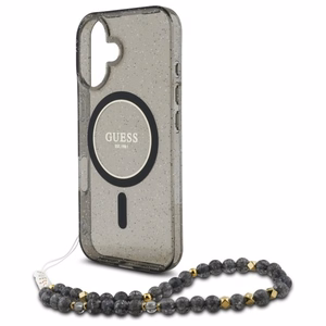 Guess IML Glitter With Pearl Strap MagSafe ümbris jaoks iPhone 16 - must