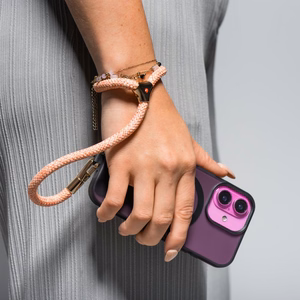 FORCELL F-DESIGN R10X40 wrist phone lanyard with adjustable length (max 20cm in the loop) roosa valge