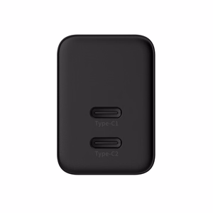 Crong Ultra Compact GaN seinalaadija, 2 × USB-C, 35 W, PD 3.0, PPS, must