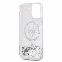 Karl Lagerfeld Liquid Glitter Choupette Head MagSafe Ümbris jaoks iPhone 12 / 12 Pro - läbipaistev