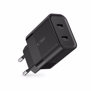 Tech-Protect C20W laadija 2x USB-C PD 20W - must