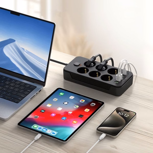 TECH-PROTECT PC6X6 PIKENDUSJUHE 3 USB & 3 TYPE-C & 6 PESA 200CM MUST