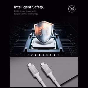 Spigen Essential EB10015CC USB-C / USB-C 100W 150cm kaabel - valge