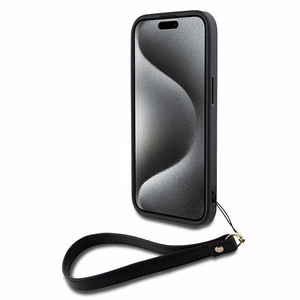 DKNY Wrist Strap Stock Logo ümbris jaoks iPhone 14 / 15 / 13 - must