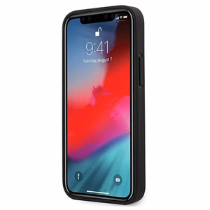 Ferrari FESNECHCP12SBK iPhone 12 mini 5.4" чёрный/чёрный жёсткий чехол On Track PU Carbon