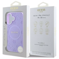 Guess Saffiano Peony Classic Logo MagSafena iPhone 16 Plus Ümbris - lilla