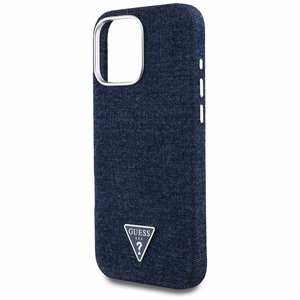 Guess Denim Triangle Logo MagSafe iPhone 16 Pro Ümbris - Sinine