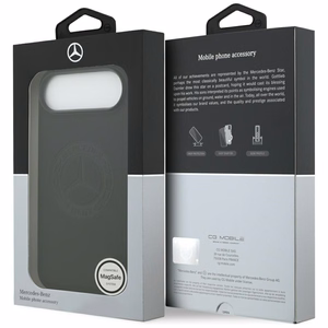 Mercedes Leather Vintage Logo MagSafe Ümbris jaoks iPhone Air - Must