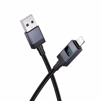 Kaabel USB A to Lightning Hoco 2,4A with display 1 m X118 must