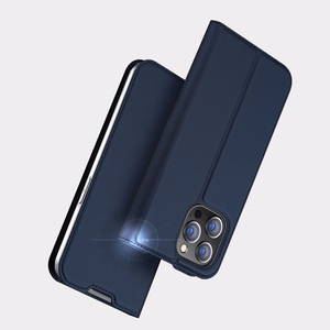 Dux Ducis Skin Pro holsteri kate flip cover iPhone 14 Pro Max jaoks roosa