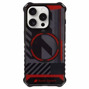 Audi IML Sport MagSafe Ümbris iPhone 15 Pro 6.1" must/must hardcase AU-IMLMIP15P-RSQ/D2-BK