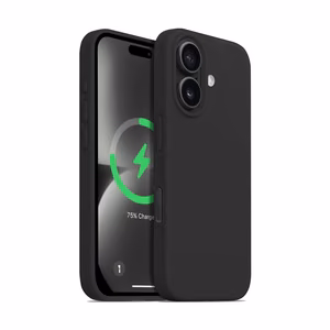 Чехол Crong Color Cover Magnetic MagSafe для iPhone 16, чёрный