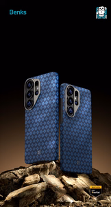 Benks Magnetic Armor Air Armor Grid Kevlar Ümbris Metal Frame 600D (A050) for Samsung Galaxy S26 Ultra sinine