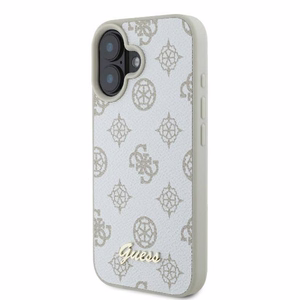 Guess Peony Script Logo MagSafe iPhone 16 Ümbris - valge