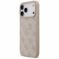 Guess 4G Ring Classic Logo MagSafena iPhone 17 Pro Max Ümbris - Roosa