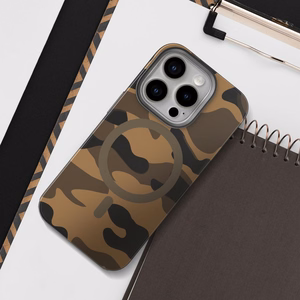 Ümbris jaoks iPhone 16 PLUS Forcell F-Protect Levels Dual Layer 4D technology compatible with Magsafe Military Drop-Test desert camo