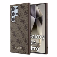 Guess 4G Metal kuldne Logo ümbris jaoks Samsung Galaxy S24 Ultra - brown