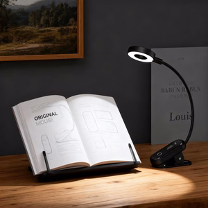 Tech-Protect LL100 Wireless Lamp with Clip + USB-A / USB-C Cable 30 cm - Black