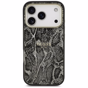 Guess Python Pattern MagSafe Чехол для iPhone 17 Pro - чёрный