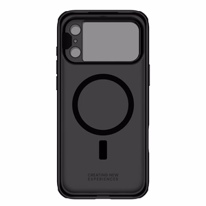 Nillkin CamShield Prop magnetümbris iPhone 17 Pro Max / iPhone 18 Pro Max telefonile, must, läbipaistva objektiivikattega versioon