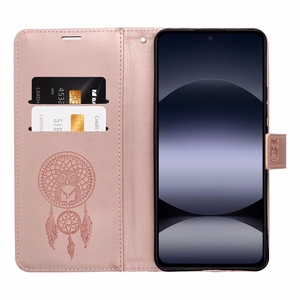 MEZZO Book ümbris jaoks XIAOMI Redmi Note 14 4G (GLOBAL - 164,84mm x 78,15mm x 8,16mm) teddy bear rose kuldne