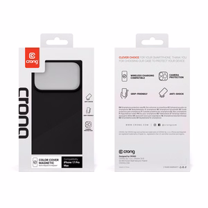 Crong Color Cover Magnetic MagSafe ümbris seadmele iPhone 17 Pro Max, must