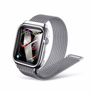 Rihm USAMS ZB068 roostevaba teras iWatch Series 44mm hõbedane