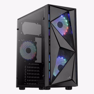 Aerocool Glider Cosmo-A-BK-v2 Midi Tower korpus, must