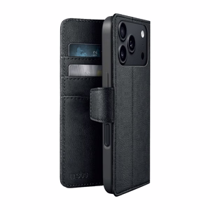 SBS Wallet Classic Mag ümbris mudelile iPhone 18 Pro Max, rahakoti ja alusega, ühildub MagSafe'iga – must