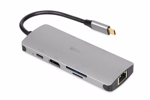 iBox IUH3RJ4K USB-jaotur USB Type-C 5000 Mbit/s Hõbe