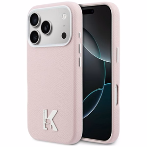Karl Lagerfeld Чехол для iPhone 17 Pro Max HC MAGSAFE PU FW W/ KHEAD LOGO розовый