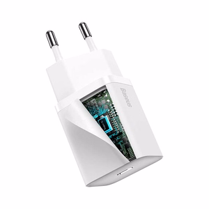 BASEUS Laadija Type C + Kaabel Type C to Lightning PD QC3.0 3A 20W TZCCSUP-B02/CCCJGCE-D valge