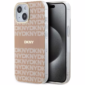DKNY IML Mono & Stripe MagSafe ümbris jaoks iPhone 15 / 14 / 13 - roosa