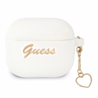 Guess GUA3LSCHSH AirPods 3 kate valge/valge Silikoonist Charm Heart Collection