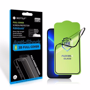 Гибридное стекло 5D с полной проклейкой Bestsuit Flexible для Samsung S25 EDGE, черное