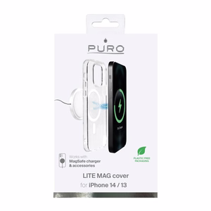 Puro Lite Mag MagSafe Silicone Чехол для iPhone 14 / 13 - прозрачный