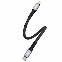 Dudao L10P Lightning - USB-C PD 20W kaabel 0.23m - must