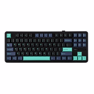 AULA Gasket F87 Pro klaviatuur must tsüaan sinine GrayWoodV4 RGB