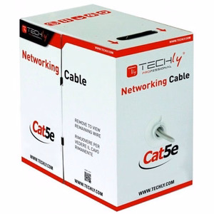 Techly ITP8-RIS-0305LO F/UTP kaabel Cat.5E CCA 305 m, jäik, välistingimustes, must