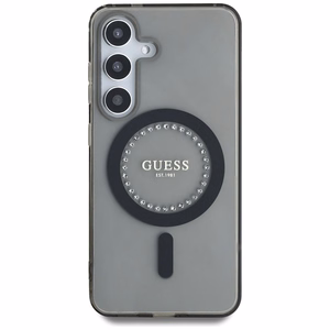 GUESS ümbris jaoks SAMSUNG S25 GUHMS25SPFTDTEK (Magnetic IML Rhinestones) must
