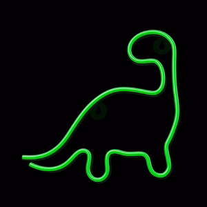 Neon LED Light DINOSAUR roheline NNE01 Neolia