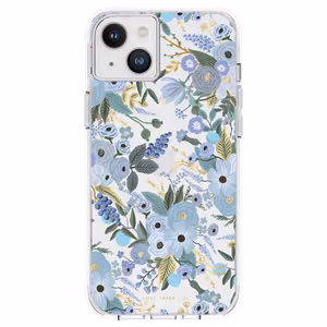 Rifle Paper Co. Garden Party Blue ümbris iPhone 14 Plusile, sinine lillemuster