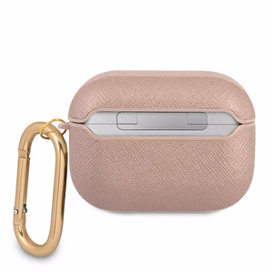 Guess GUAPSASMP AirPods Pro ümbris roosa/roosa Saffiano Script Metal Collection