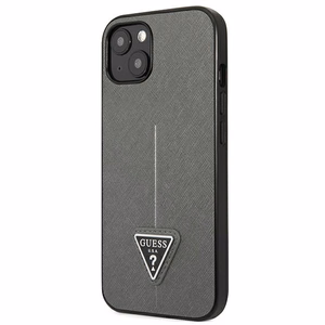 Guess GUHCP14MPSATLG iPhone 14 Plus 6.7 "silver / silver hardcase SaffianoTriangle Logo