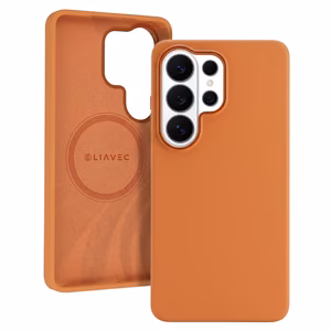 Liavec Silky чехол с металлической рамкой камеры для Samsung Galaxy S26 Ultra оранжевый